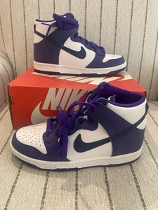 Nike Dunk Hi White Midnight Navy GS Unisex Schuhgröße 5Y Lila DH9751-100 - Bild 1 von 4