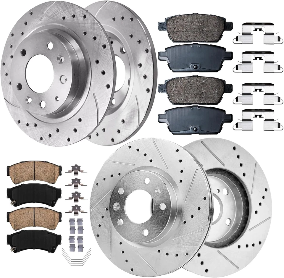 Front & Rear Brake Kit, for 2006 2007 2008-2011 Ford Fusion Brake Pads - Image 1 of 4