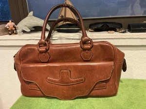 Vintage Valentino Graven Leather Purse Handbag Messenger Doctor Tote - Picture 1 of 10