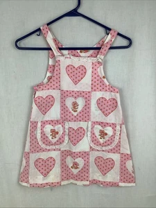 Vintage Girls 1980s Strawberry Shortcake Dress Approx 4-5 Yr Handmade - Picture 1 of 9