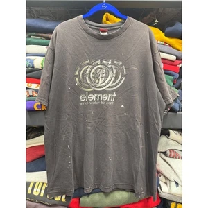 Size XL - Vintage Y2K element 90s Y2K distressed grunge paint skate black shirt - Picture 1 of 11