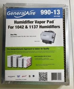 Almohadilla de vapor humidificador GeneralAire 990-13 GFI #7002 nueva sellada para 1042 y 1137  - Imagen 1 de 4