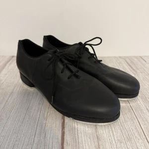Bloch Ladies Sync Black Leather Tap Dance Shoes Size 9 (Fit Like 8) Style SO321L - Picture 1 of 16