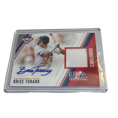2018 Panini USA Stars & Stripes - Material Signatures Brice Turang #30 /299 RC - Image 1 of 3