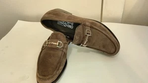 Salvatore Ferragamo Gancini Loafers Men's sz 8 EE Brown Suede - Picture 1 of 14