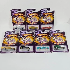 Hot Wheels Mardi Gras 2007 Juego Completo de 7 Coches Die-Cast Coleccionables Nuevos - Imagen 1 de 10