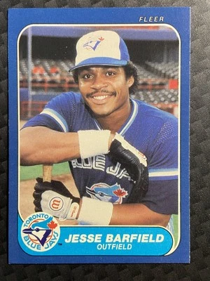 Jesse Barfield #52 1986 Fleer Toronto Blue Jays - Image 1 of 2