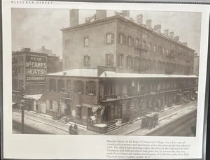 Book Clipping Photo New York Greenwich Village Bleecker St 1896 - Bild 1 von 1