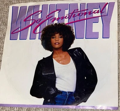 WHITNEY HOUSTON So Emotional Vinyl 45rpm Record 1987 AS1-9642 PICTURE SLEEVE - Image 1 of 4