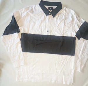 IM Imperial Motion Long Sleeve Knit Shirt, Mens Size: M, Color: White with Black - Picture 1 of 12