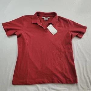 Nike Golf Shirt Women Medium (8-10) Red M Fit Dry Polo Short Sleeve NEW TAGS  - Picture 1 of 13