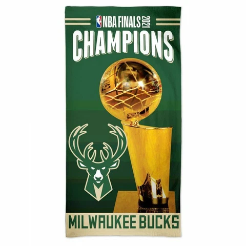 MILWAUKEE BUCKS 2021 NBA FINALS CHAMS SPECTRA BEACH TOWEL 30"X60" COTTON PLUSH Cover