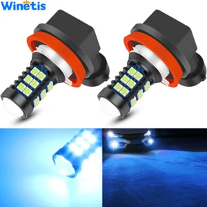 2X Ice Blue H11 H9 H8 High Power Bright LED Bulbs 3030 Fog light Replacement HID - Picture 1 of 16