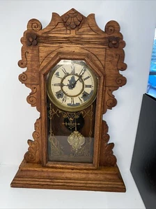 Antique Parlor Clock Time Only  - Picture 1 of 8