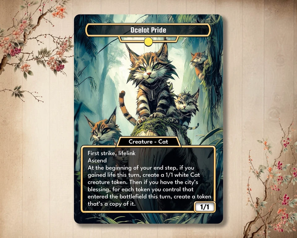 Ocelot Pride - MTG Custom Card - Alter Magic: The Gathering Card Full Art - Imagen 1 de 1