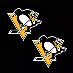 PITTSBURGH PENGUINS Vinyl Cornhole Aufkleber Logo Wandaufkleber 12" 2er Set Glanz - Bild 1 von 1