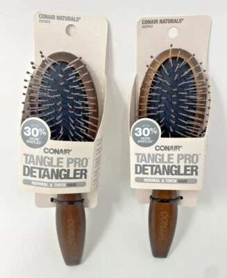 Lote de 2 ~ Mini cepillo desenredante Conair Tangle Pro ~ cabello normal y grueso Foto 1 de 4