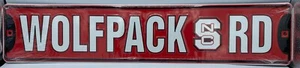 NC STATE WOLFPACK METAL STREET SIGN 24" X 5" WOLFPACK RD ROAD NORTH CAROLINA ST - Picture 1 of 5