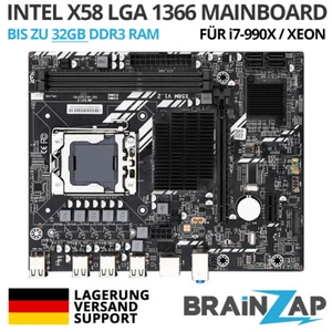 Intel X58 Sockel LGA 1366 Mainboard - PCI-Express 3.0 x16 - ECC RDIMM / Xeon, i7 - Bild 1 von 7