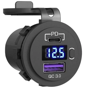 Prise de Chargeur de Voiture USB C 48W Prise de Voiture 12V/24V PD&QC 3.0 ave... - Photo 1 sur 7