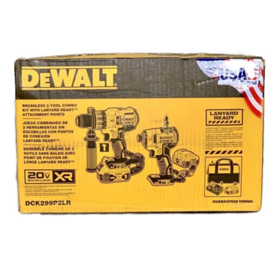 DEWALT DCK299P2LR 20V MAX XR 2-Pc Cordless Hammerdrill/Impact Driver Combo Kit - Image 1 of 4