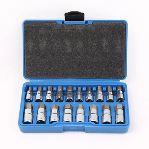 32PCS SAE And Metric Master Hex Bit Socket Set Standard Allen 1/4" 3/8" 1/2" Dr - Picture 1 of 8