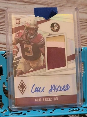 2020 Panini Chronicles Phoenix Draft Picks Patch Autographs Rams Cam Akers 10/99 - Image 1 of 2