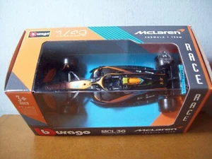 1/43 BURAGO 18-38063 MCLAREN MCL36 GP AUSTRALIANO 2022 #4 LANDO NORRIS - Foto 1 di 5