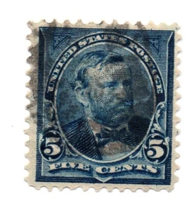 Scott# 281 5c Ulysses S. Grant UPU serie de colores de 1898-99 usado ligeramente bisagras - Imagen 1 de 1