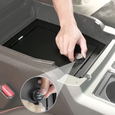 🌟 Caja fuerte para armas consola central Ford F150 F250 F350 F450 (2015-2020) Foto 1 de 4