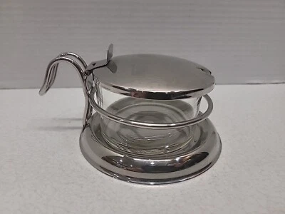 Tazón de vidrio extraíble con tapa abatible para queso de cajón y barril de 2" de alto 4,75" de diámetro Foto 1 de 4