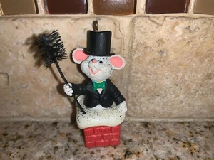 Hallmark Keepsake Ornamento "Wee Chimney Sweep" Ratón Firmado Ed Seale 1987 #1534 - Imagen 1 de 8