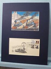 Courier & Ives - The  Erie Railroad at Hornellsville, NY & First Day Cover  