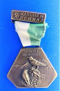 Schweiz Orden MARCH OF RENAZ LE MERLE DE ROCHES - THE ROCK ROBIN Pailletten sie - Bild 1 von 5