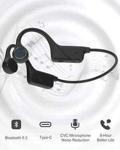 SANOTO Knochenschall Kopfhörer Bluetooth 5.3, IPX5, Open Ear, Sport, Kabellos - Photo 1/8