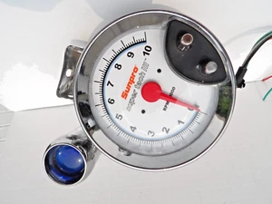 SUNPRO SUPER TACH III + SHIFT LIGHT 10000 rpm 5 inch CHROME white face $19.95 - Bild 1 von 9
