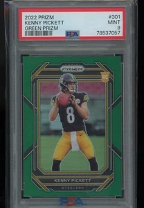 Kenny Pickett 2022 Panini Prizm 301 Green Prizm NFL Pittsburgh Steelers RC PSA 9 - Picture 1 of 2