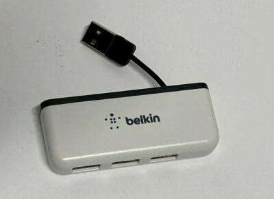 Belkin USB 2.0 Travel Hub - 4 Port Compact Hub with Hideaway Cord - Travel Ready - Image 1 of 3