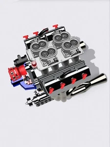 1/24 1/25 3D Resin Pro Stock Hemi Engine /W Transmission Scale Model Kit parts - Picture 1 of 6