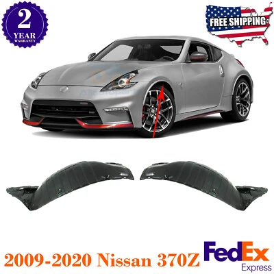 Juego de forros de guardabarros delantero sección delantera para Nissan 370Z 2009-2020 Foto 1 de 4