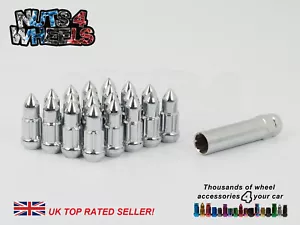 20x Spike Bullet Wheel Nuts M12x1.5 Fits Chevrolet Nubira Tacuma Lacetti Evanda - Picture 1 of 3