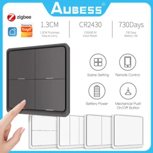Tuya Zigbee Wireless Smart Switch Scene 1- 4 way Panel Button Automation Switch - Picture 1 of 18