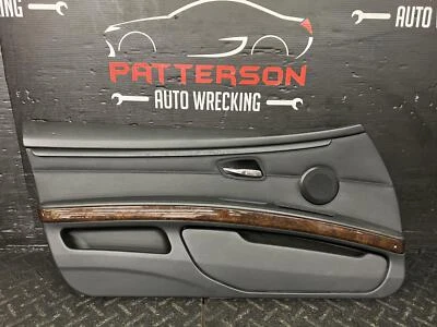 07-13 BMW 335XI COUPE FRONT DRIVER INTERIOR DOOR TRIM PANEL BLACK LEATHER - Image 1 of 4