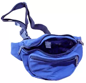 Pack Fanny Pack Waist Unisex Shoulder Hip Belt Bum Sport Travel 40"in 8"x6" Blue - Picture 1 of 7