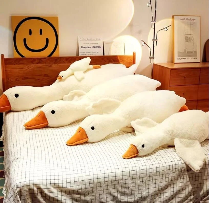 Giant Fluffy White Goose Stuffed Animal Cute Duck Plush Toy Gift Kid Adult ﻿ - Image 1 of 1