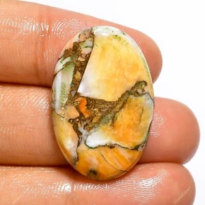 20.50 Cts Lab-Created Oyster Copper Turquoise Gemstone Oval Cabochon 27X18X4 mm - Picture 1 of 6