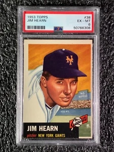 1953 Topps Baseball #38 Jim Hearn PSA 6 - Picture 1 of 2