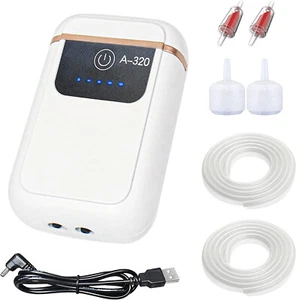 SEAJOEWE Dual Outlet Aquarium Air Pump Aerator 20-100 Gal Moving & Keeping Bait - Picture 1 of 5