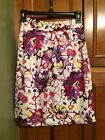 Women's ELIE TAHARI Floral Cotton Skirt Size 4