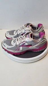 Brooks Adrenaline GTS 12 Gray Pink White Womens Size 9.5 MODERATE WEAR  EUR 41 - Picture 1 of 20